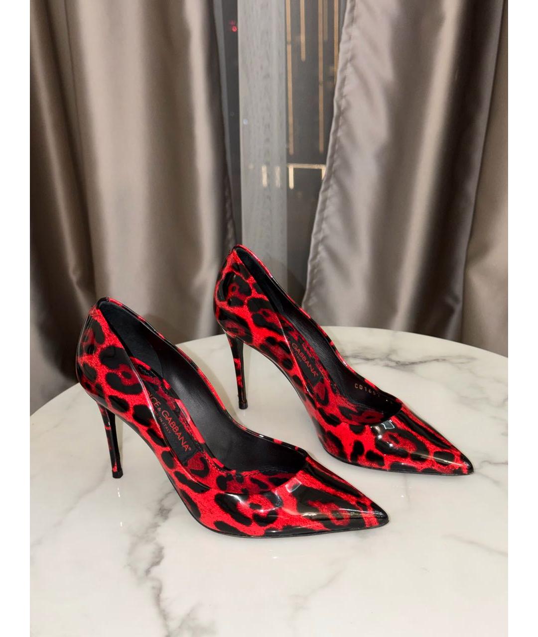 DOLCE&GABBANA Красные туфли из лакированной кожи, фото 7