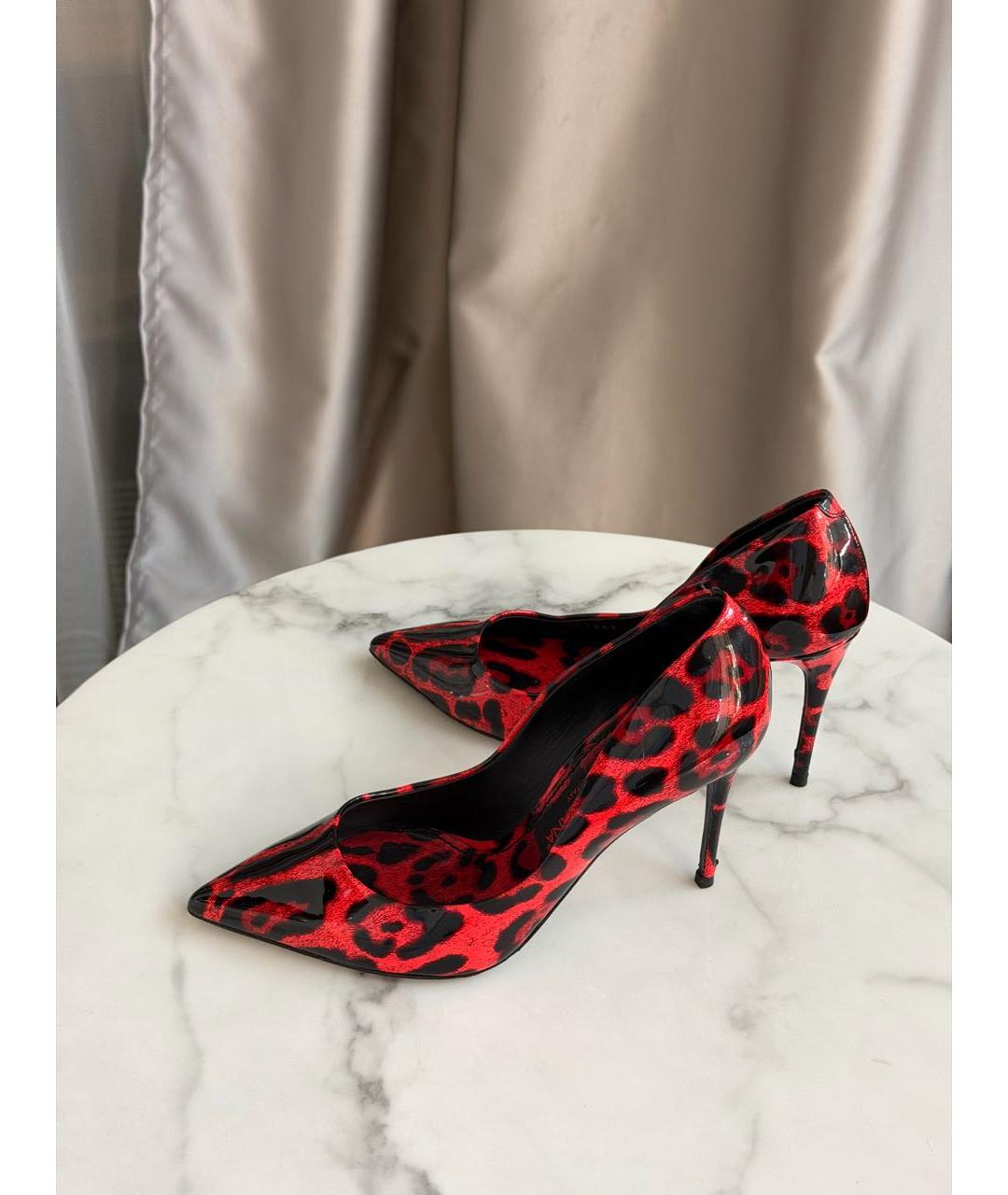 DOLCE&GABBANA Красные туфли из лакированной кожи, фото 5