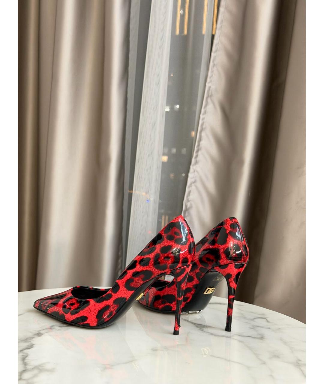 DOLCE&GABBANA Красные туфли из лакированной кожи, фото 4