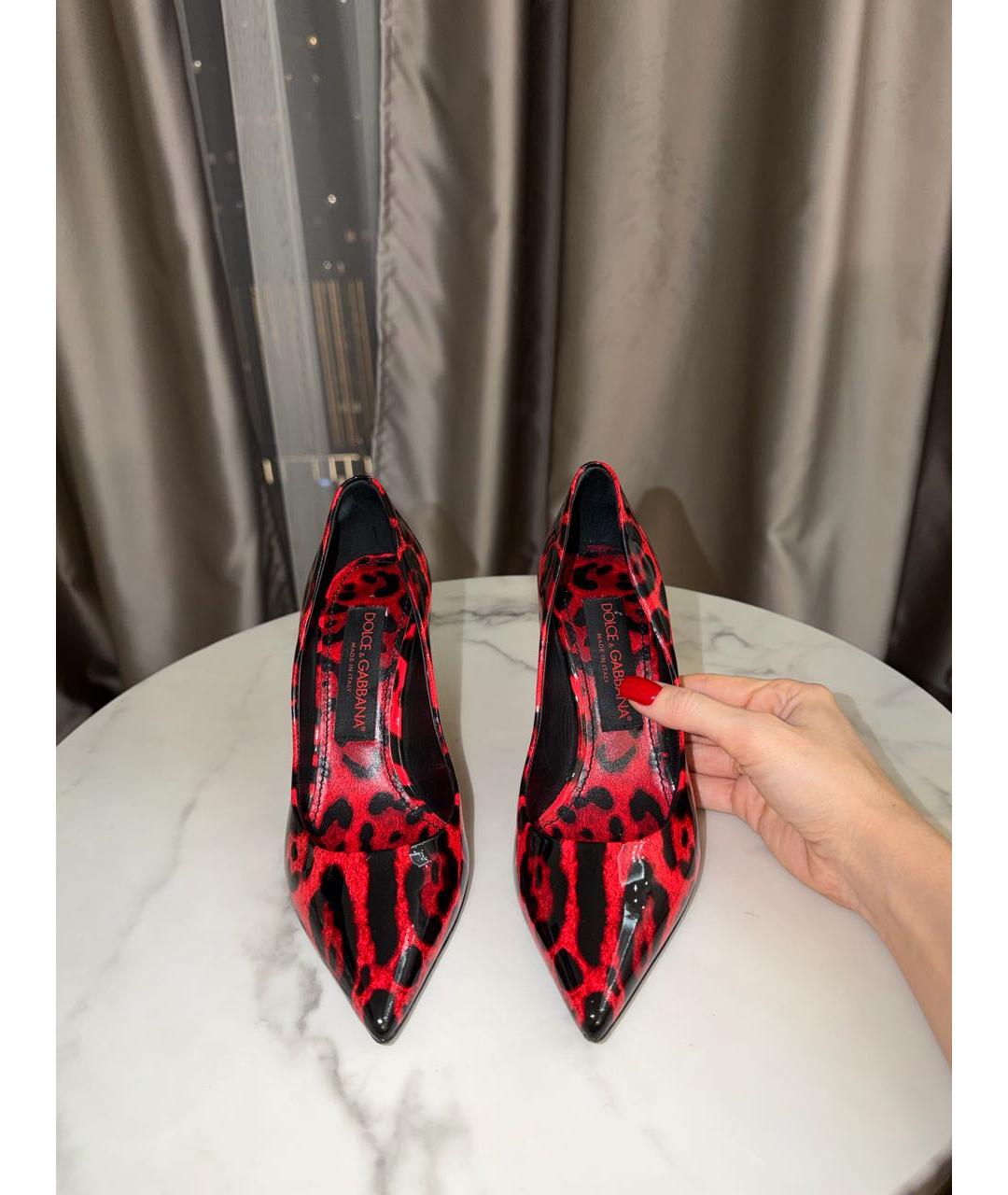 DOLCE&GABBANA Красные туфли из лакированной кожи, фото 2