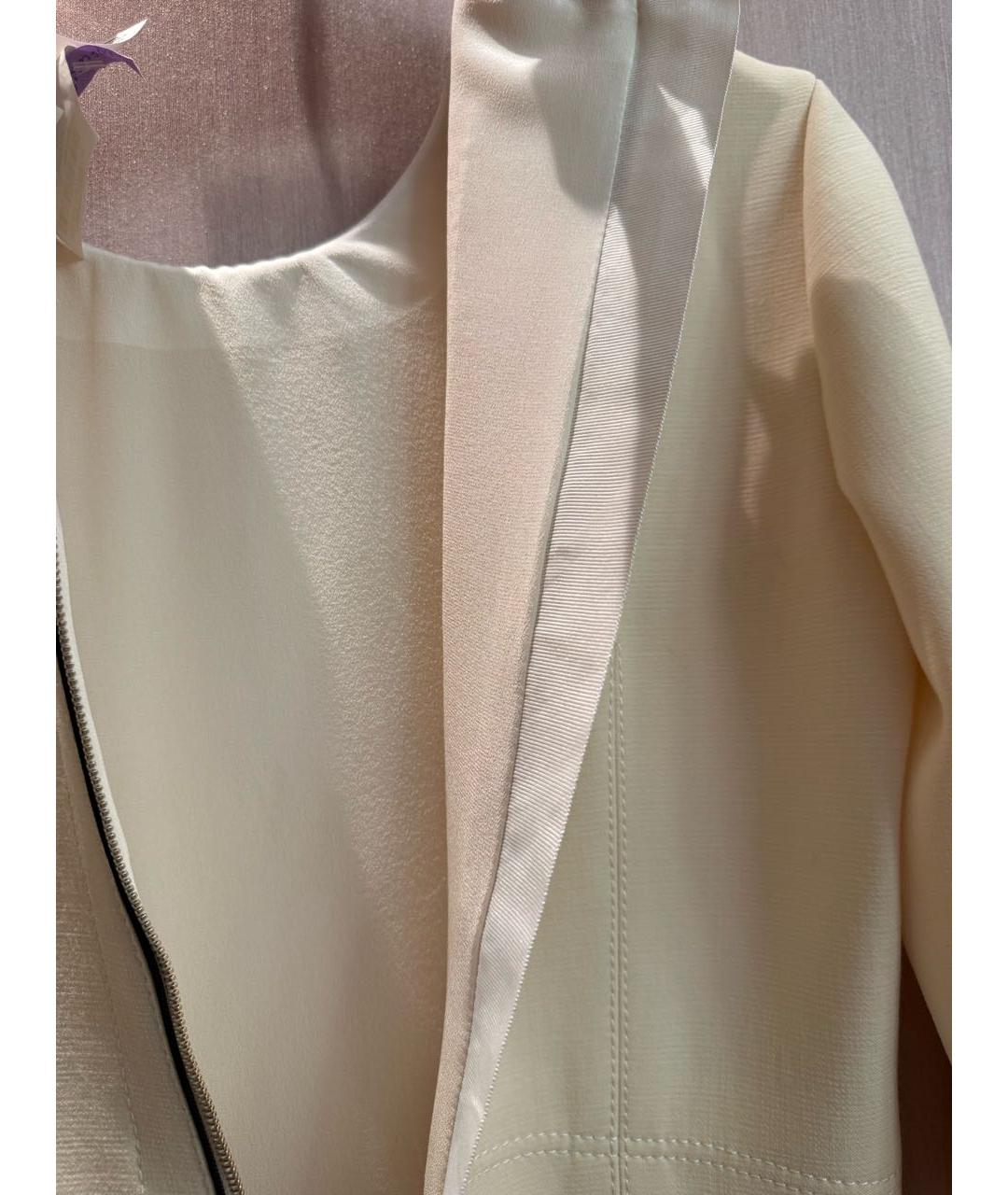 BURBERRY Белое шерстяное повседневное платье, фото 4