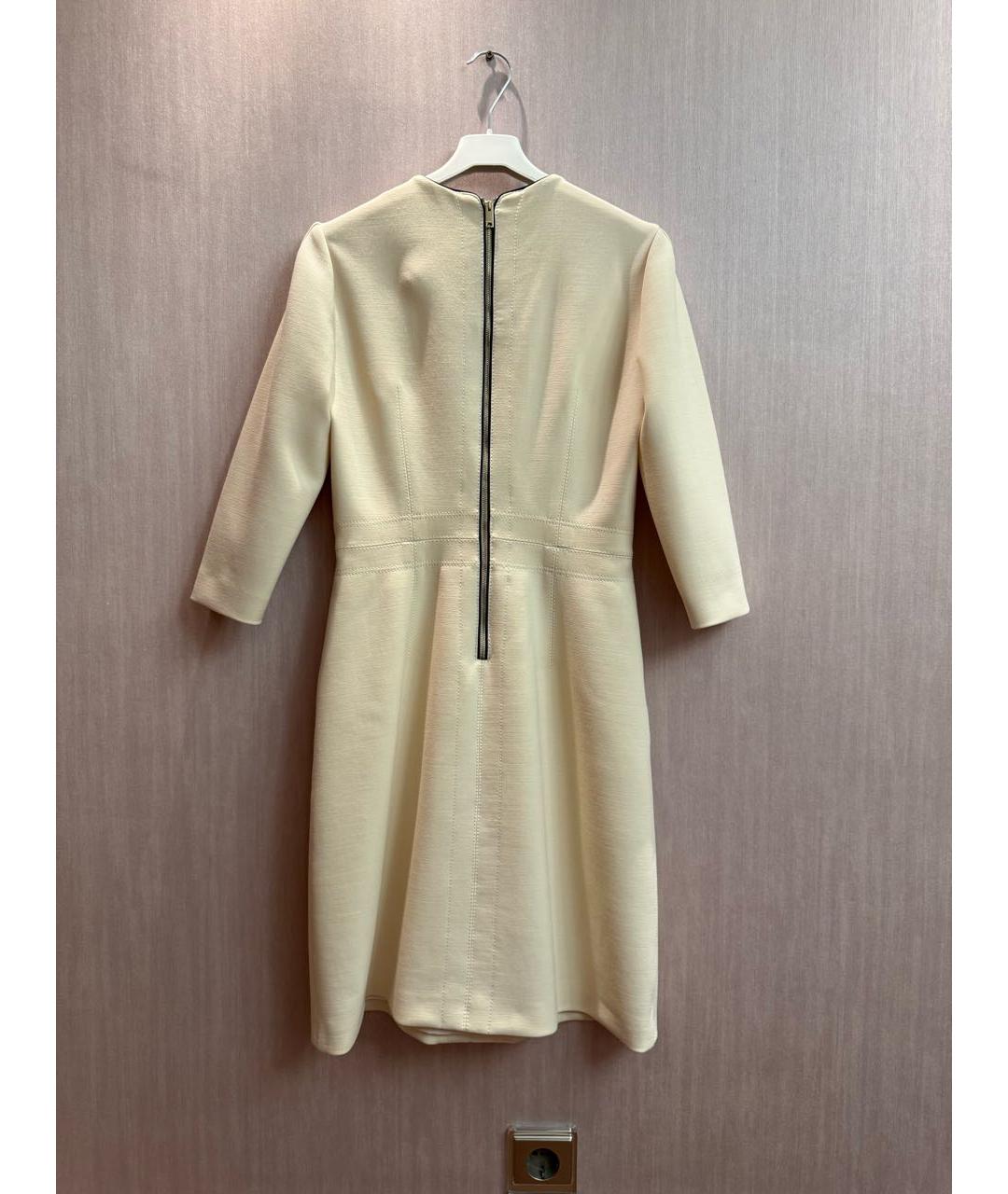 BURBERRY Белое шерстяное повседневное платье, фото 3