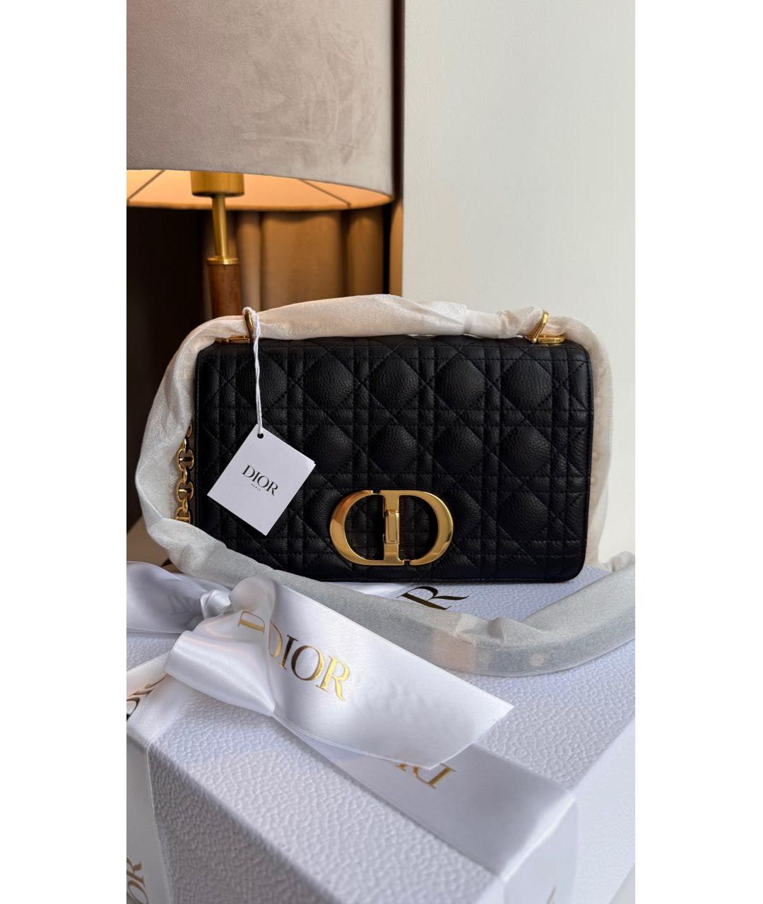 CHRISTIAN DIOR Черная кожаная сумка через плечо, фото 2