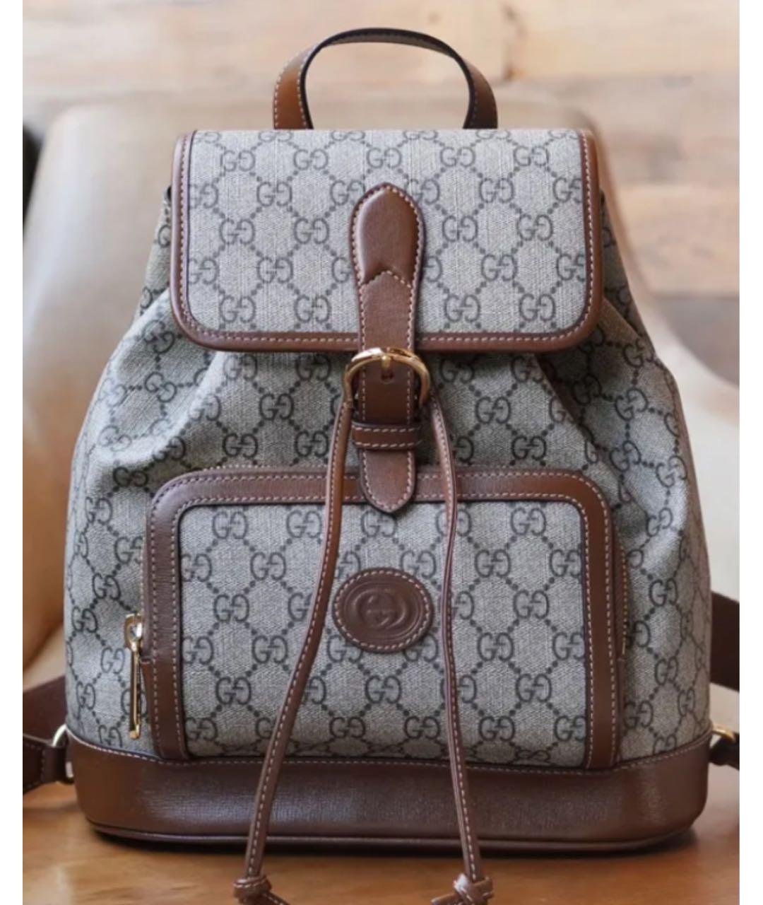 GUCCI Бежевый рюкзак, фото 4