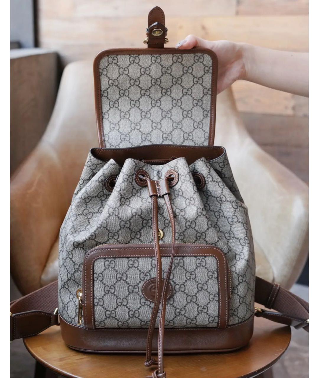 GUCCI Бежевый рюкзак, фото 3