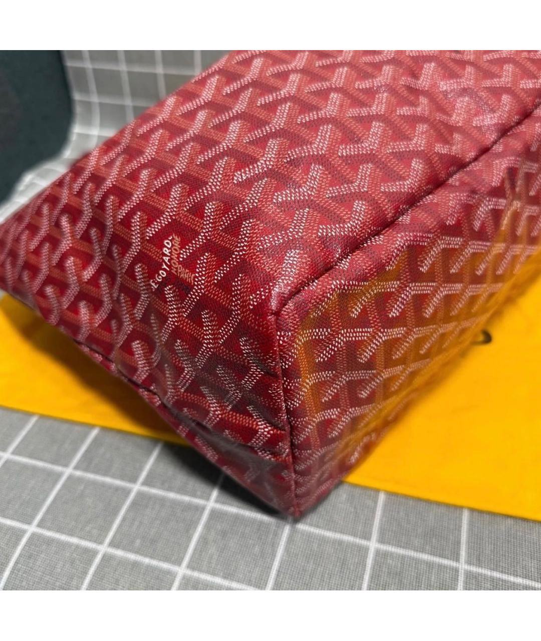 GOYARD Красная сумка тоут, фото 8
