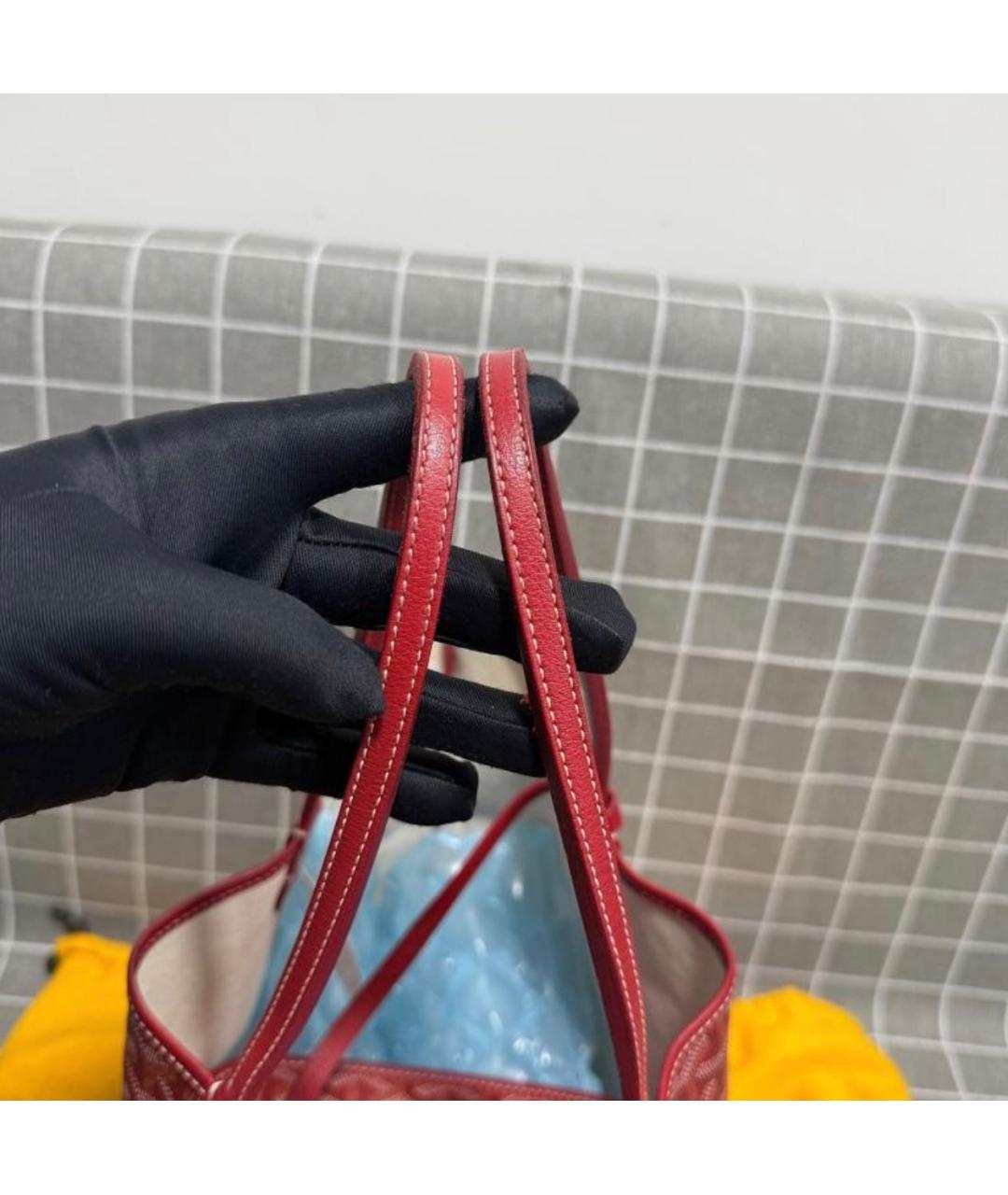 GOYARD Красная сумка тоут, фото 7