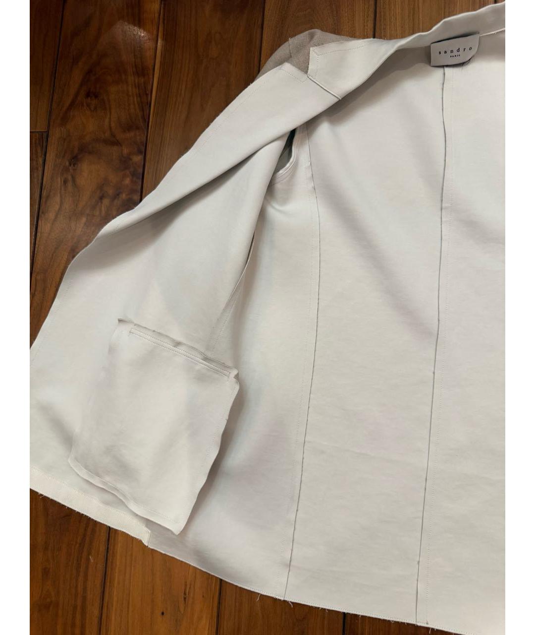 SANDRO Бежевый жакет/пиджак, фото 5