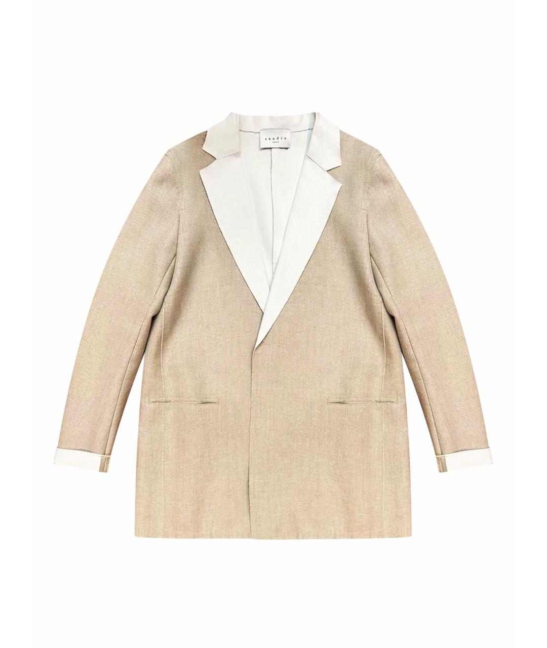 SANDRO Бежевый жакет/пиджак, фото 1
