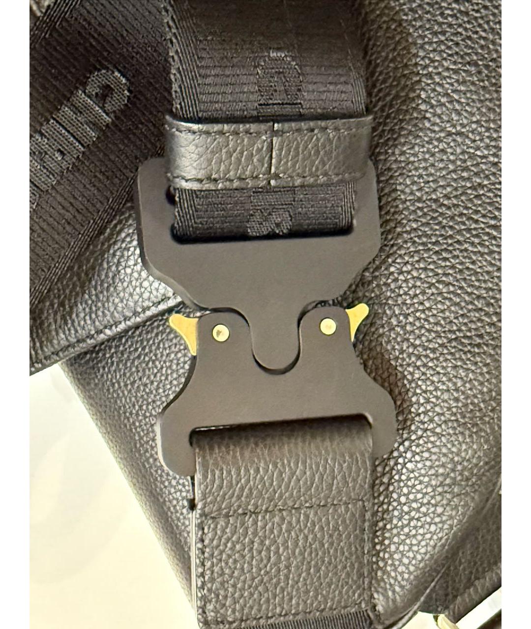 CHRISTIAN DIOR Черная кожаная сумка на плечо, фото 6