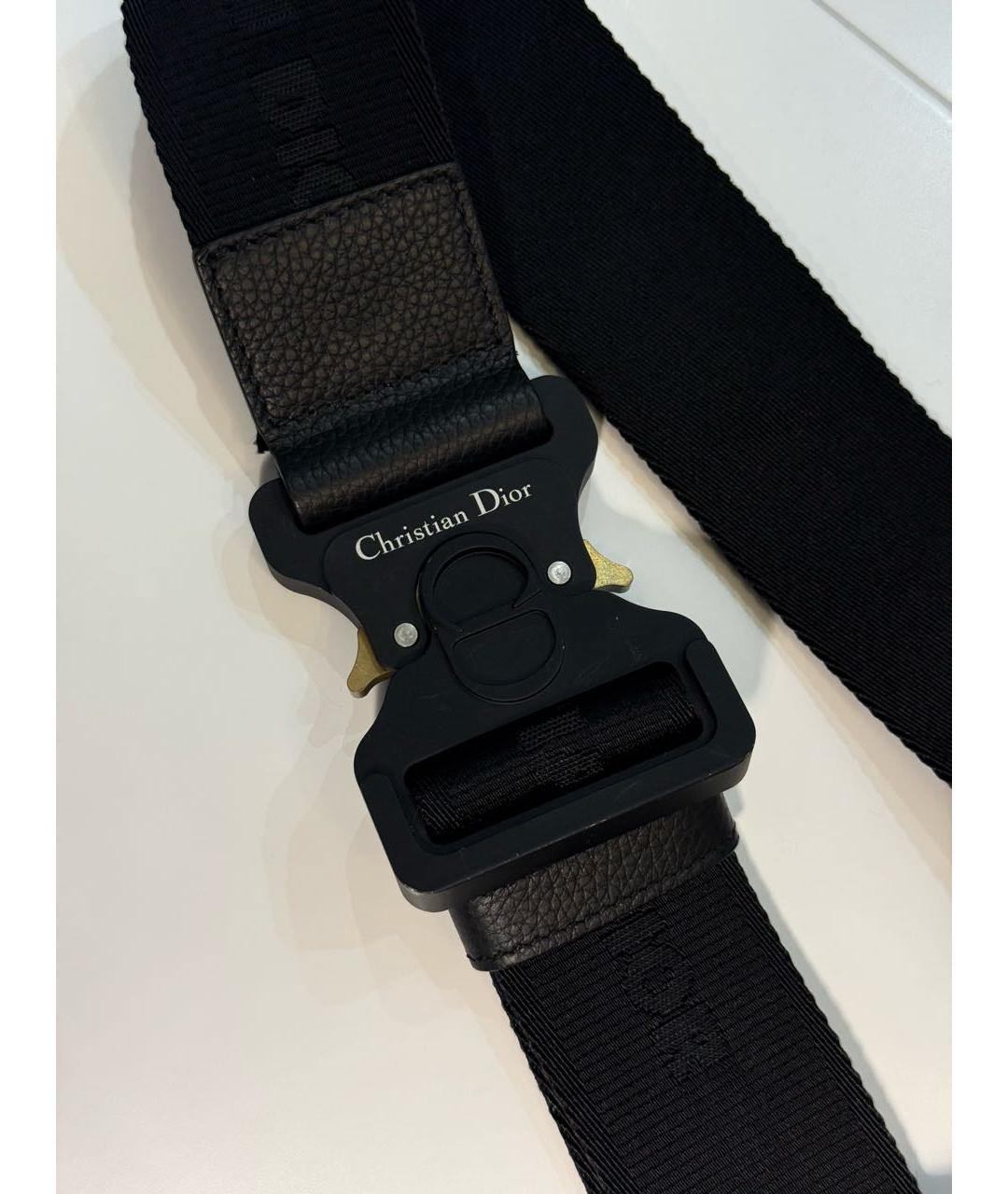 CHRISTIAN DIOR Черная кожаная сумка на плечо, фото 5