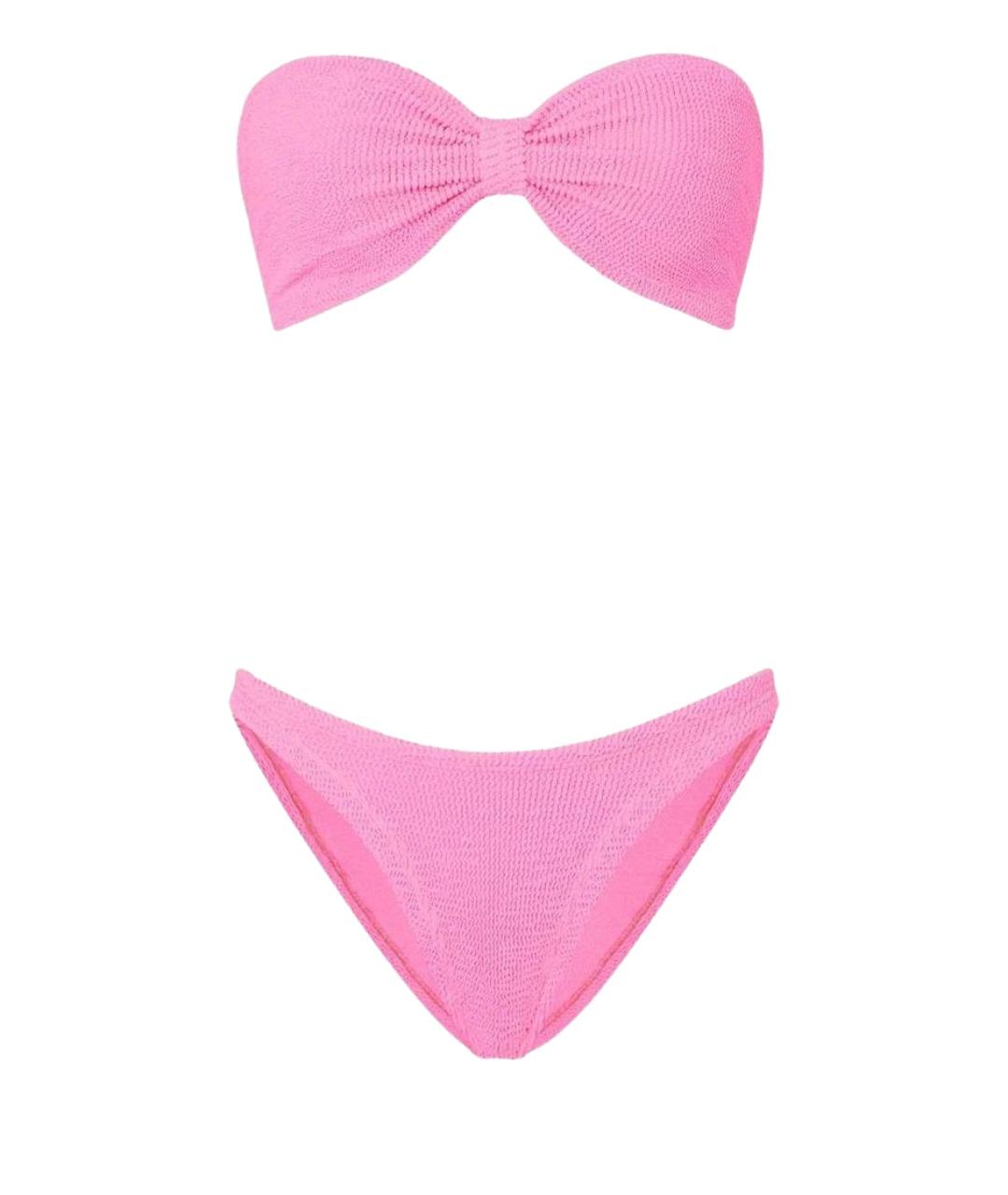 HUNZA G Розовый полиамидовый купальник, фото 1