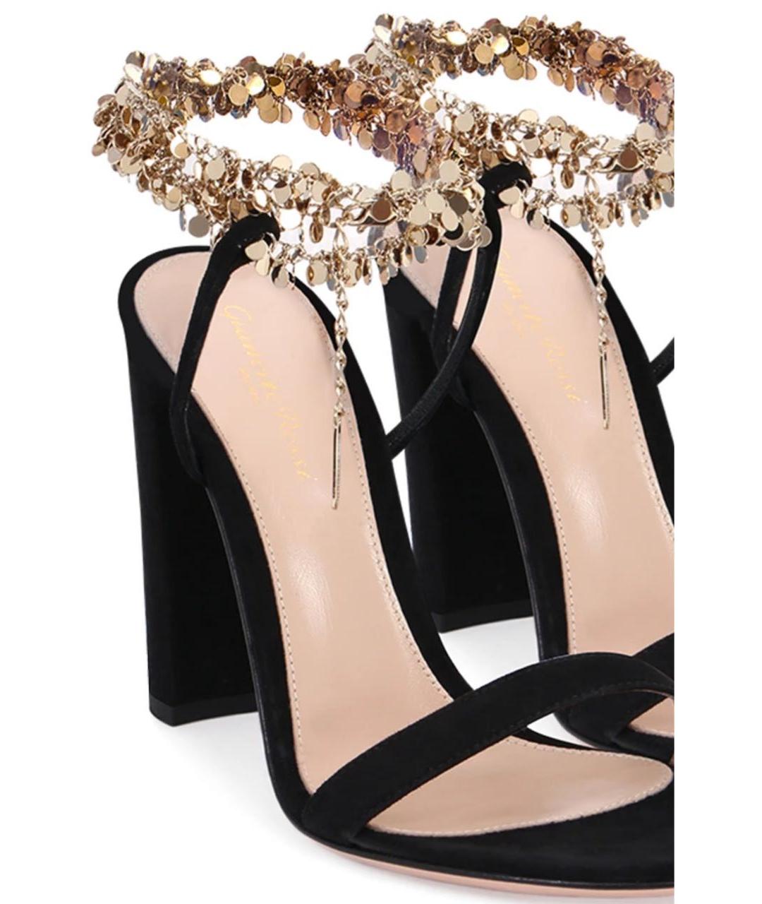 GIANVITO ROSSI Черные замшевые босоножки, фото 7