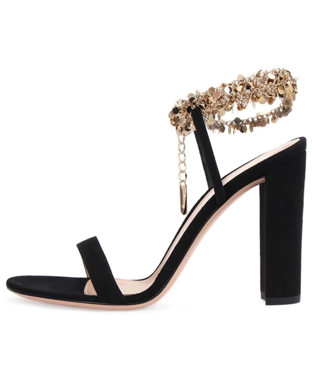 GIANVITO ROSSI Черные замшевые босоножки, фото 6