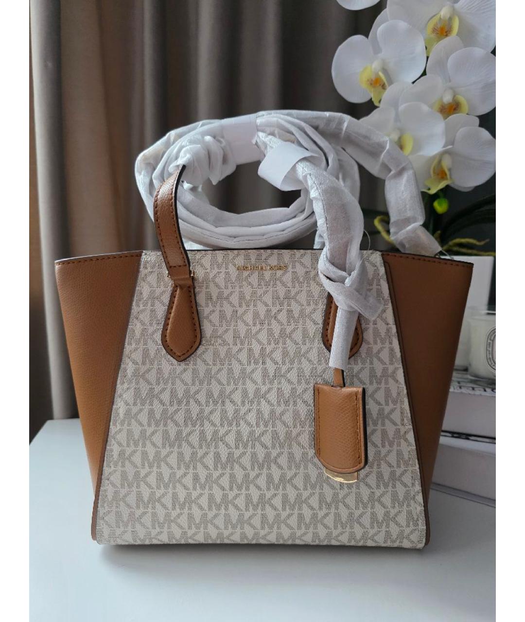 MICHAEL KORS Бежевая сумка тоут, фото 6