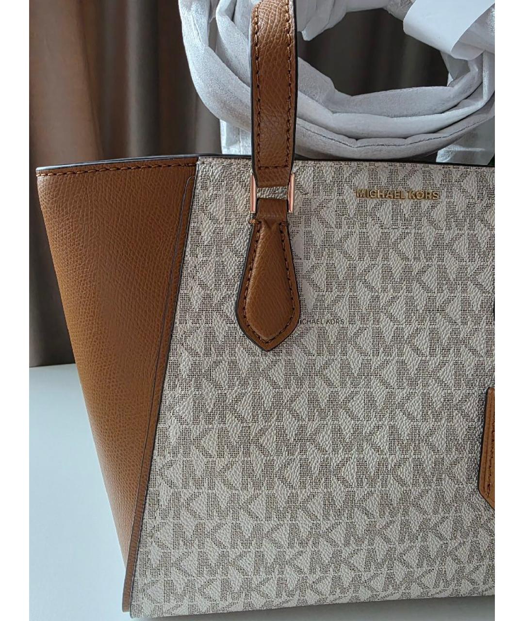 MICHAEL KORS Бежевая сумка тоут, фото 7