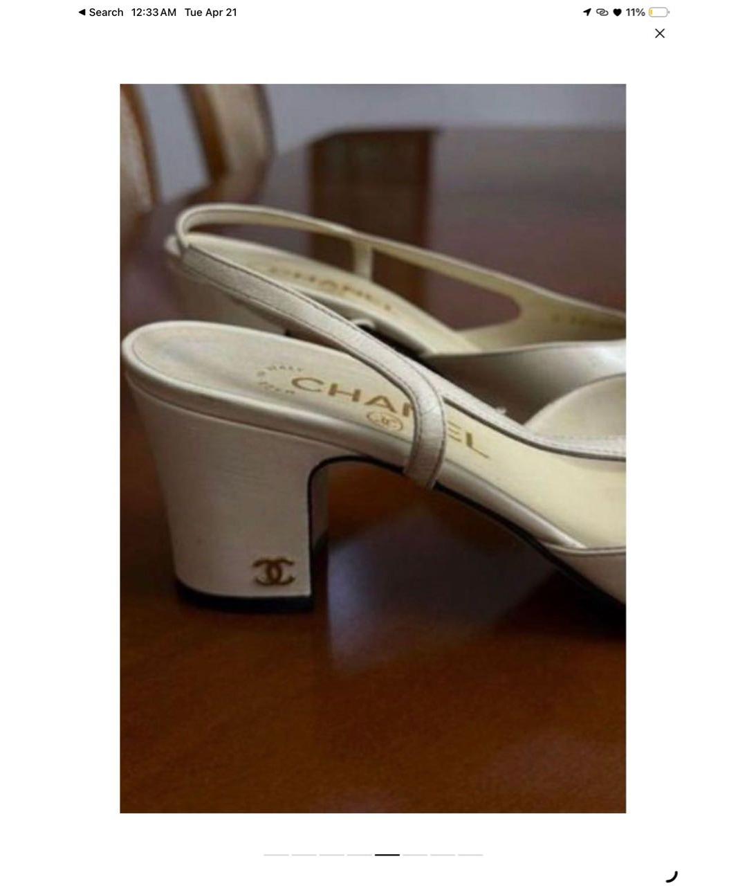 CHANEL Бежевые кожаные балетки, фото 4