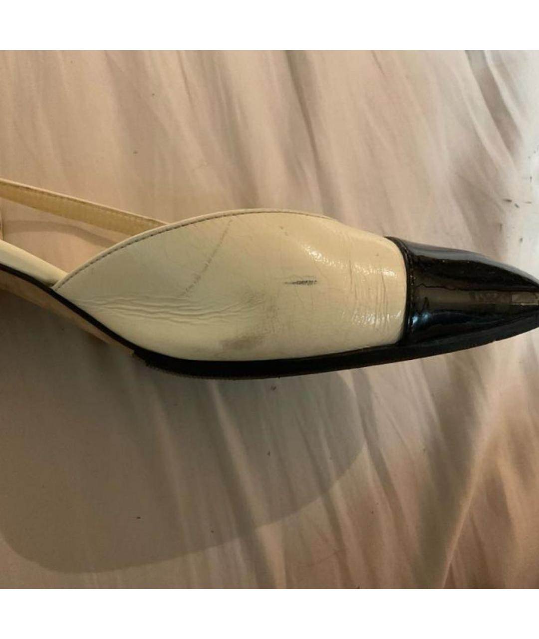 CHANEL Бежевые кожаные балетки, фото 7
