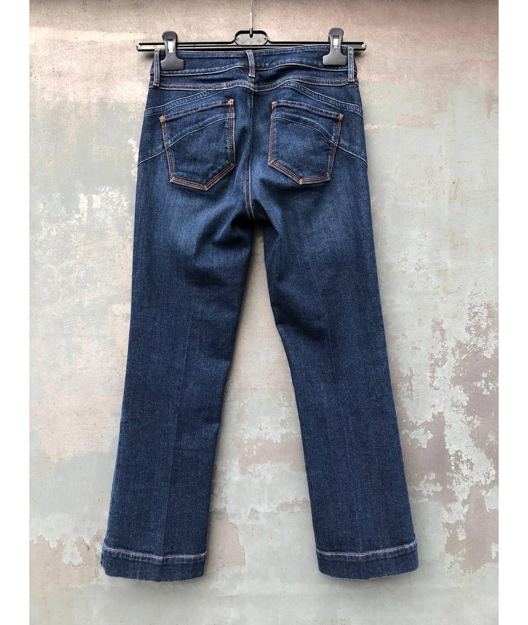 SPORT MAX CODE Синие хлопко-эластановые прямые джинсы, фото 2