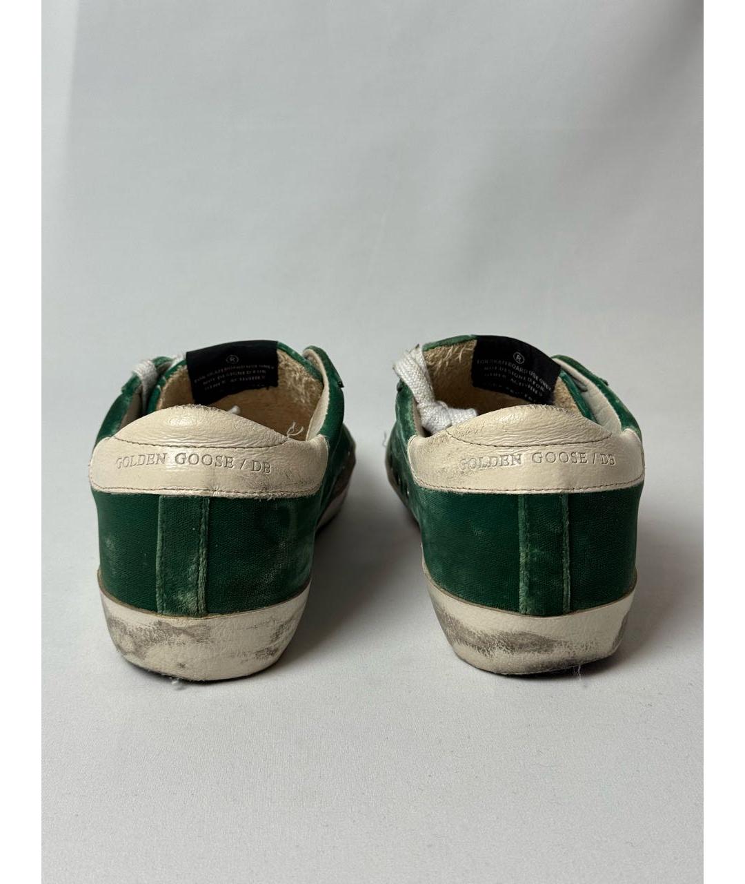 GOLDEN GOOSE DELUXE BRAND Зеленые бархатные кеды, фото 7