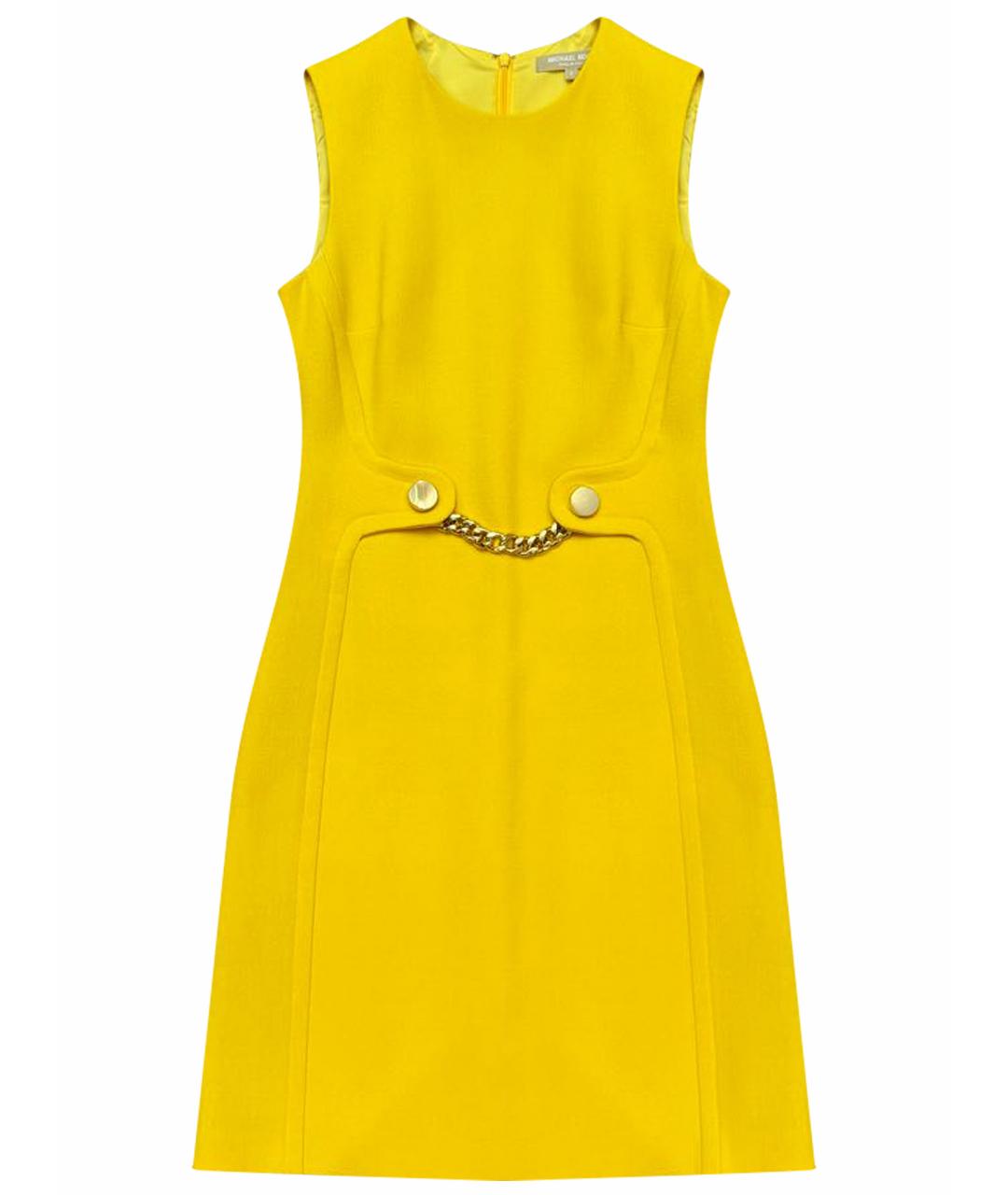 MICHAEL KORS Желтое вискозное повседневное платье, фото 1