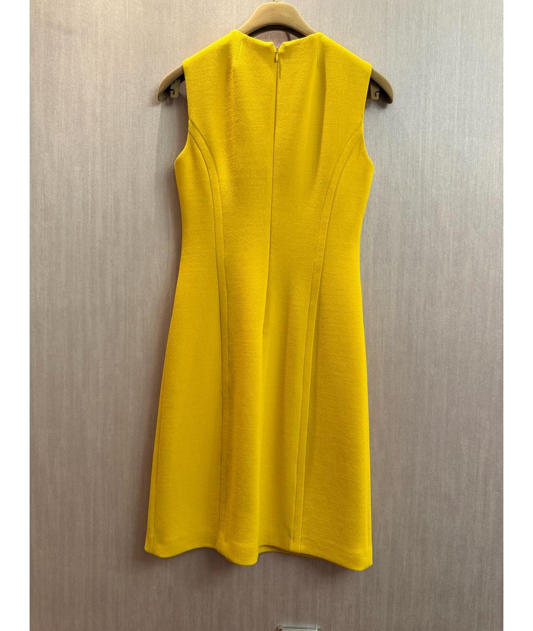 MICHAEL KORS Желтое вискозное повседневное платье, фото 3