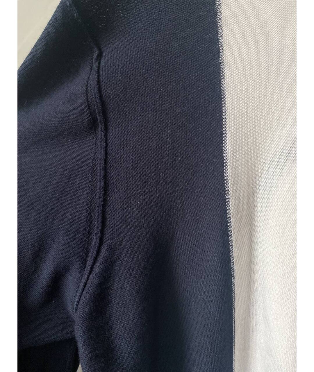 GIORGIO ARMANI Темно-синий шелковый джемпер / свитер, фото 4