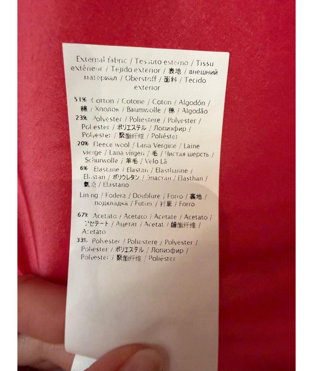 RED VALENTINO Розовое ацетатное пальто, фото 7