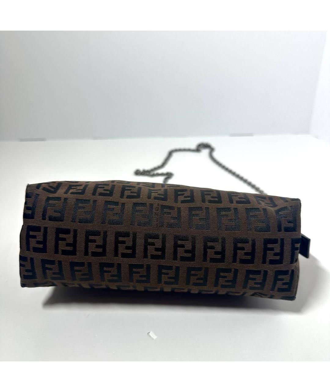 FENDI Коричневая сумка с короткими ручками, фото 2