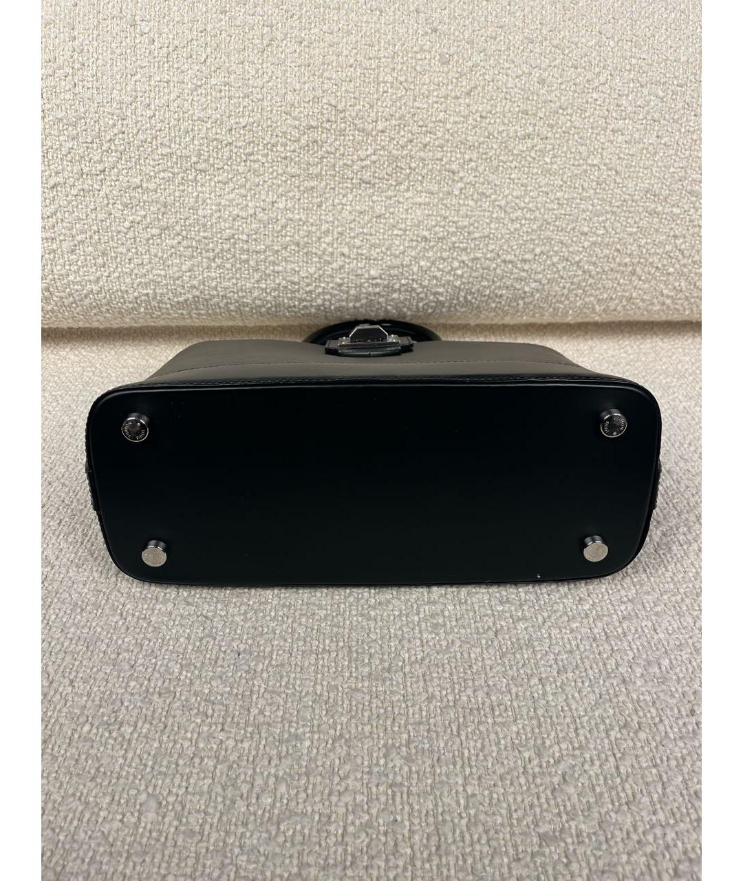 LOUIS VUITTON Черная кожаная сумка с короткими ручками, фото 6