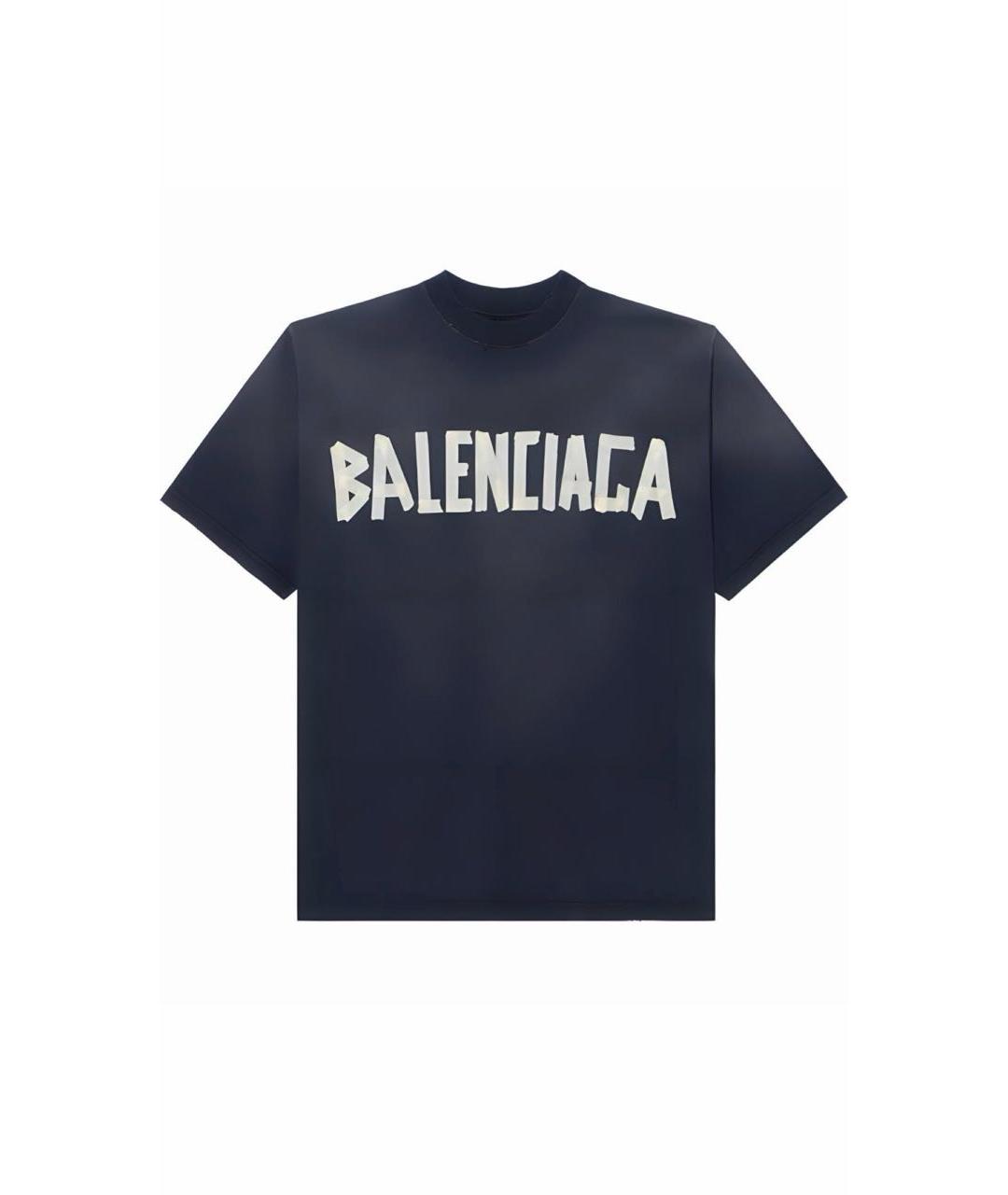 BALENCIAGA Антрацитовая хлопковая футболка, фото 2