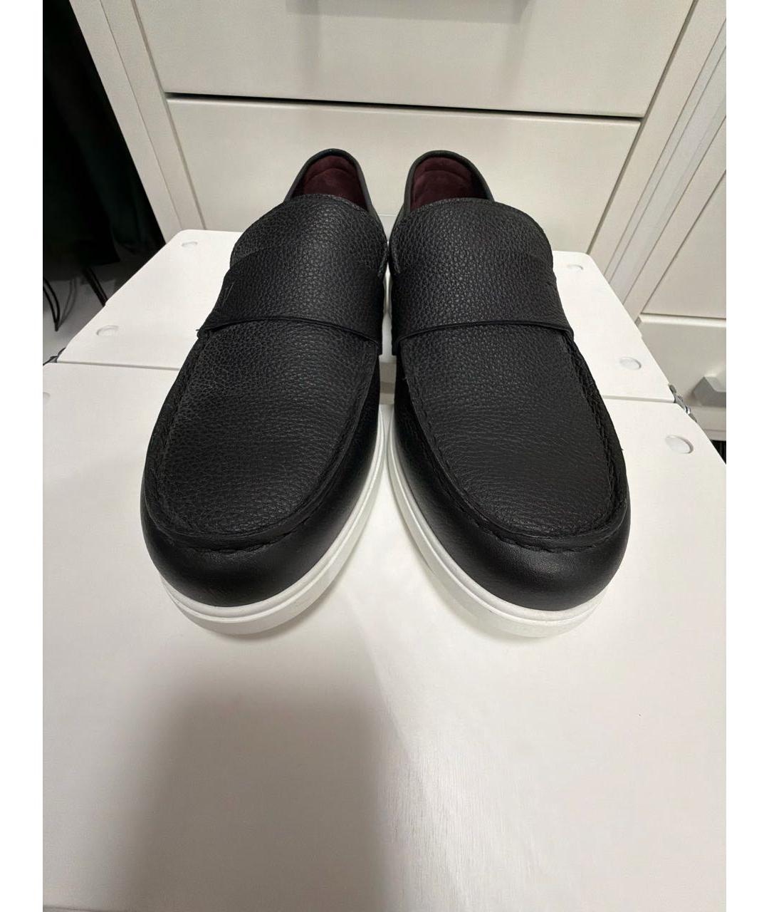 VALENTINO Черные кожаные лоферы, фото 2