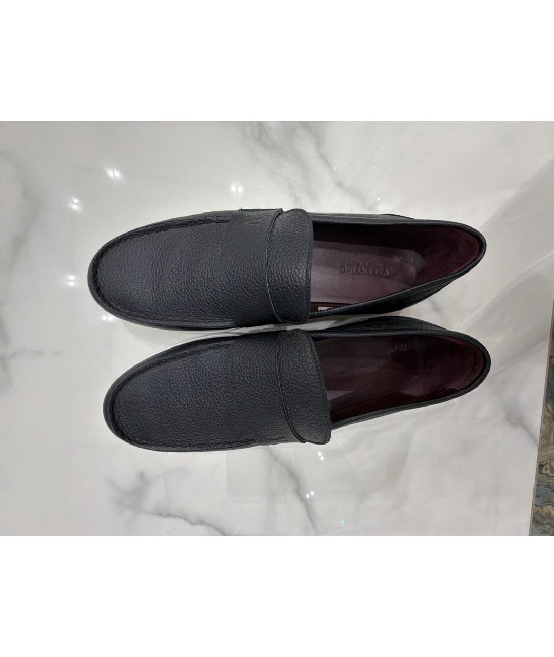 VALENTINO Черные кожаные лоферы, фото 3