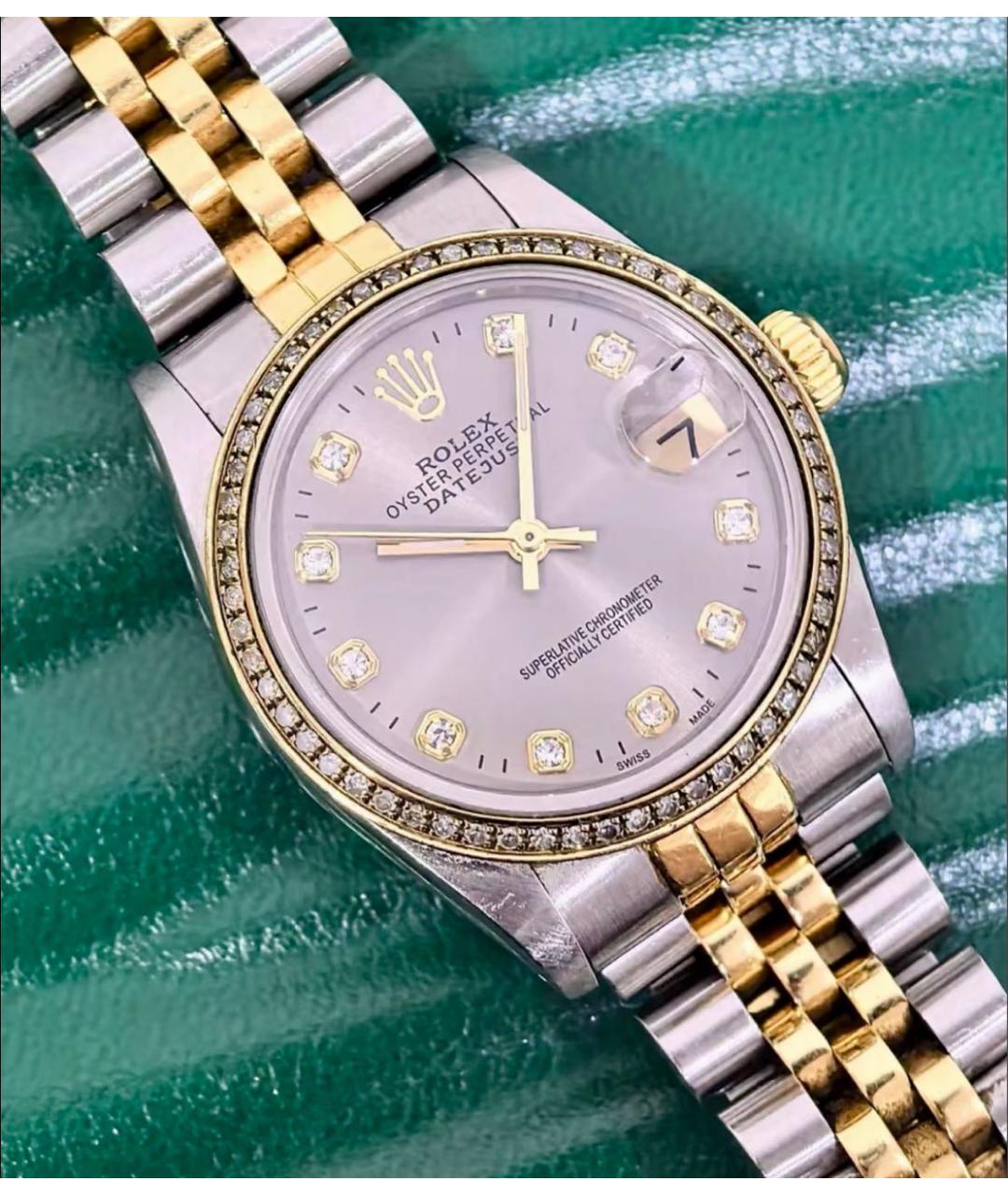ROLEX Серебряные часы из желтого золота, фото 5