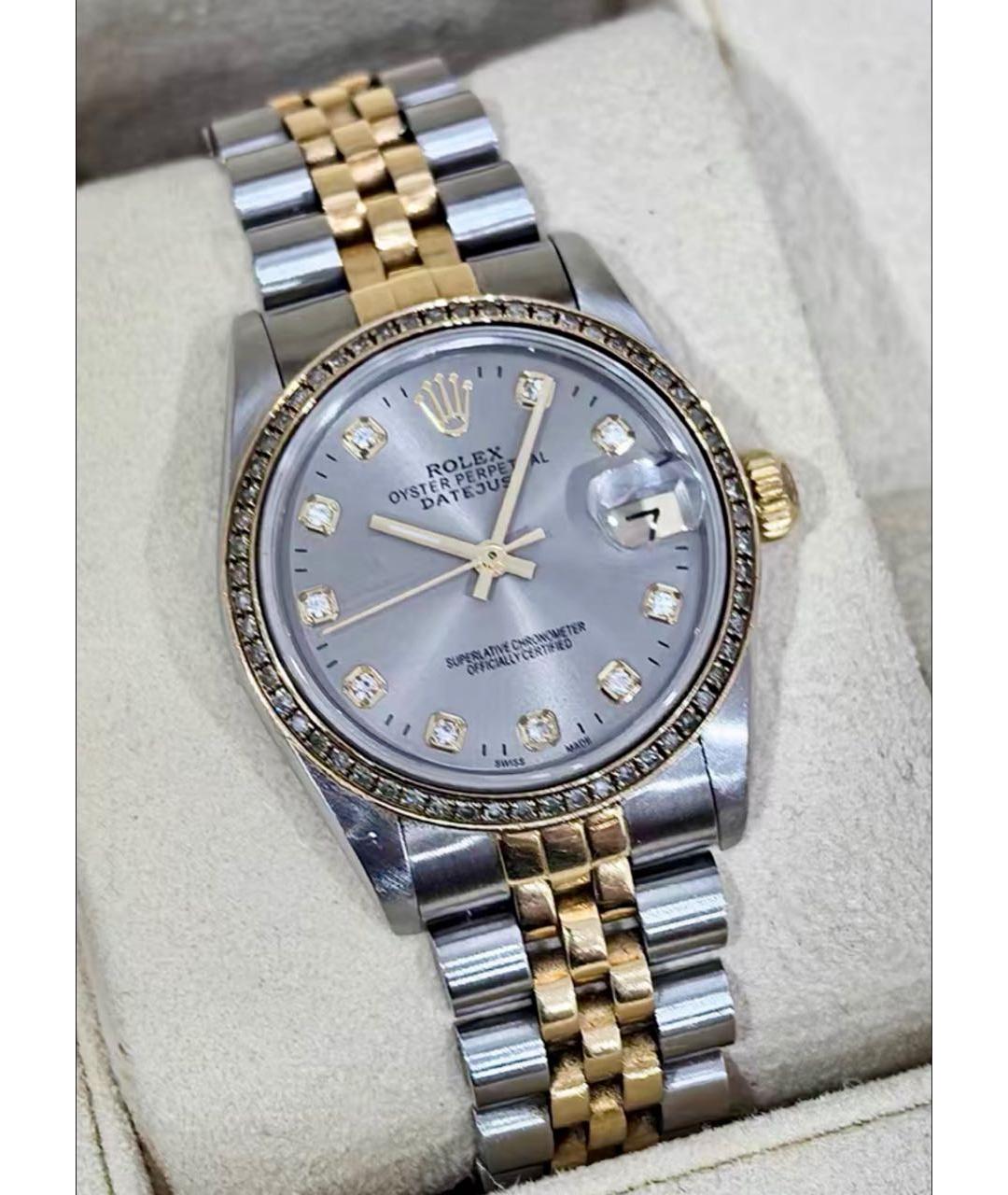 ROLEX Серебряные часы из желтого золота, фото 3