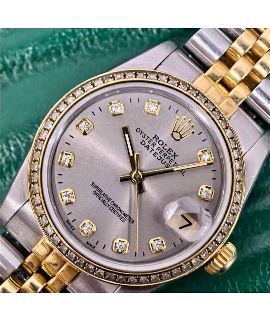 ROLEX Серебряные часы из желтого золота, фото 4