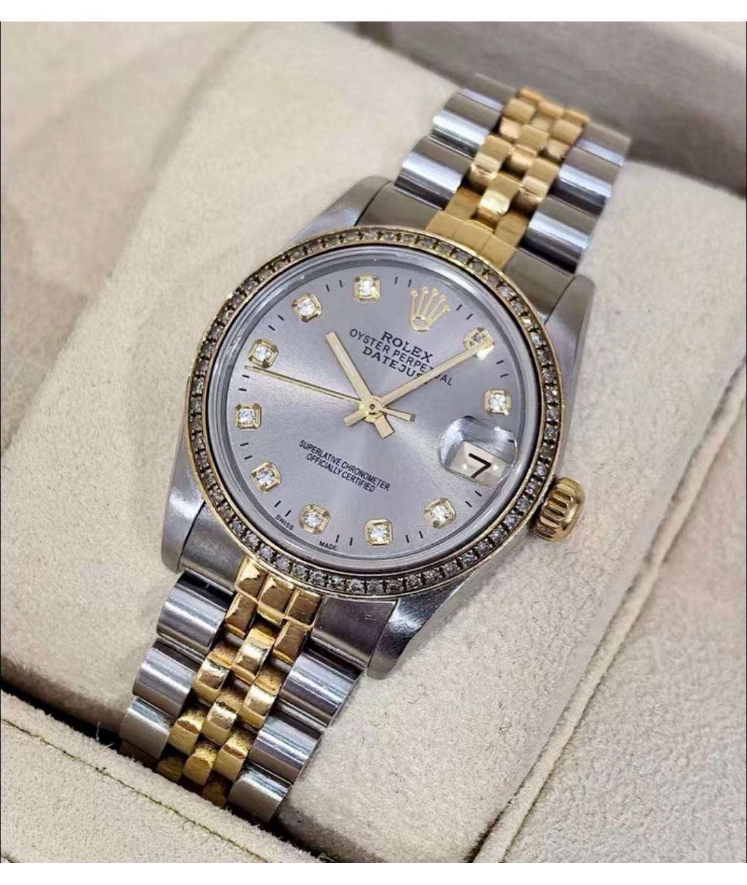 ROLEX Серебряные часы из желтого золота, фото 2