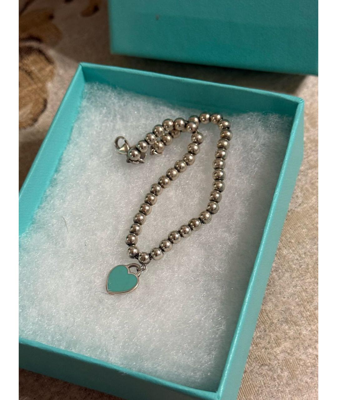 TIFFANY&CO Голубой серебряный браслет, фото 6