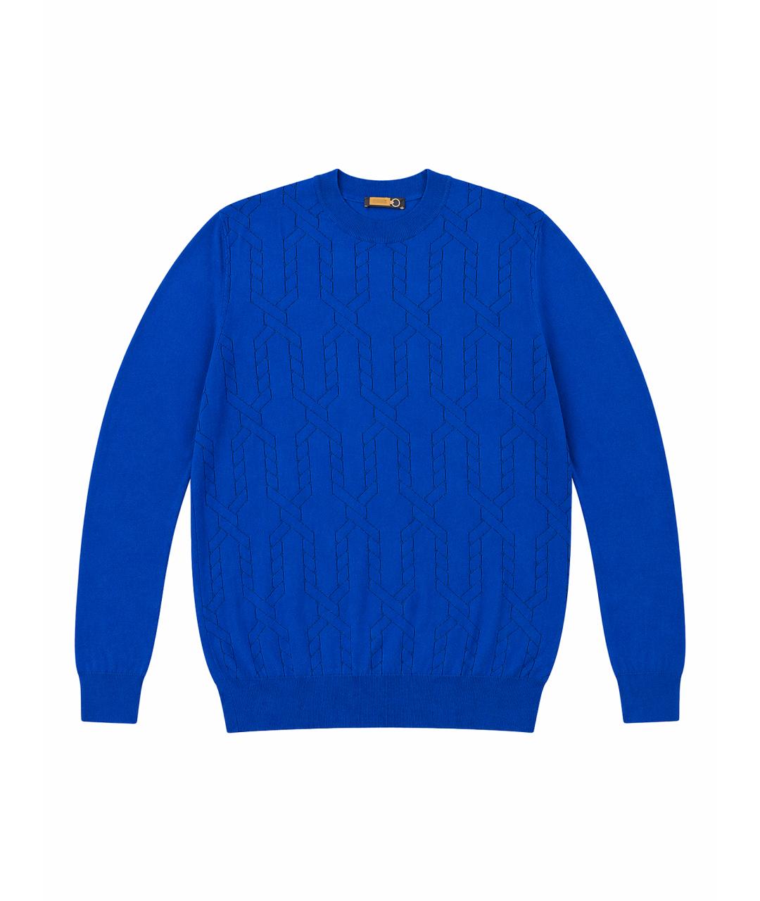 ZILLI Синий кашемировый джемпер / свитер, фото 1