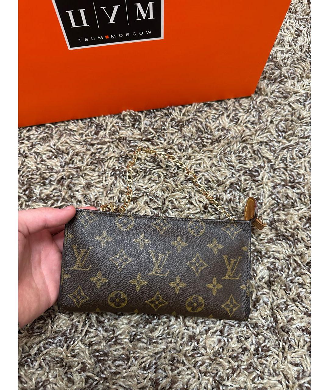 LOUIS VUITTON Коричневый кошелек, фото 3