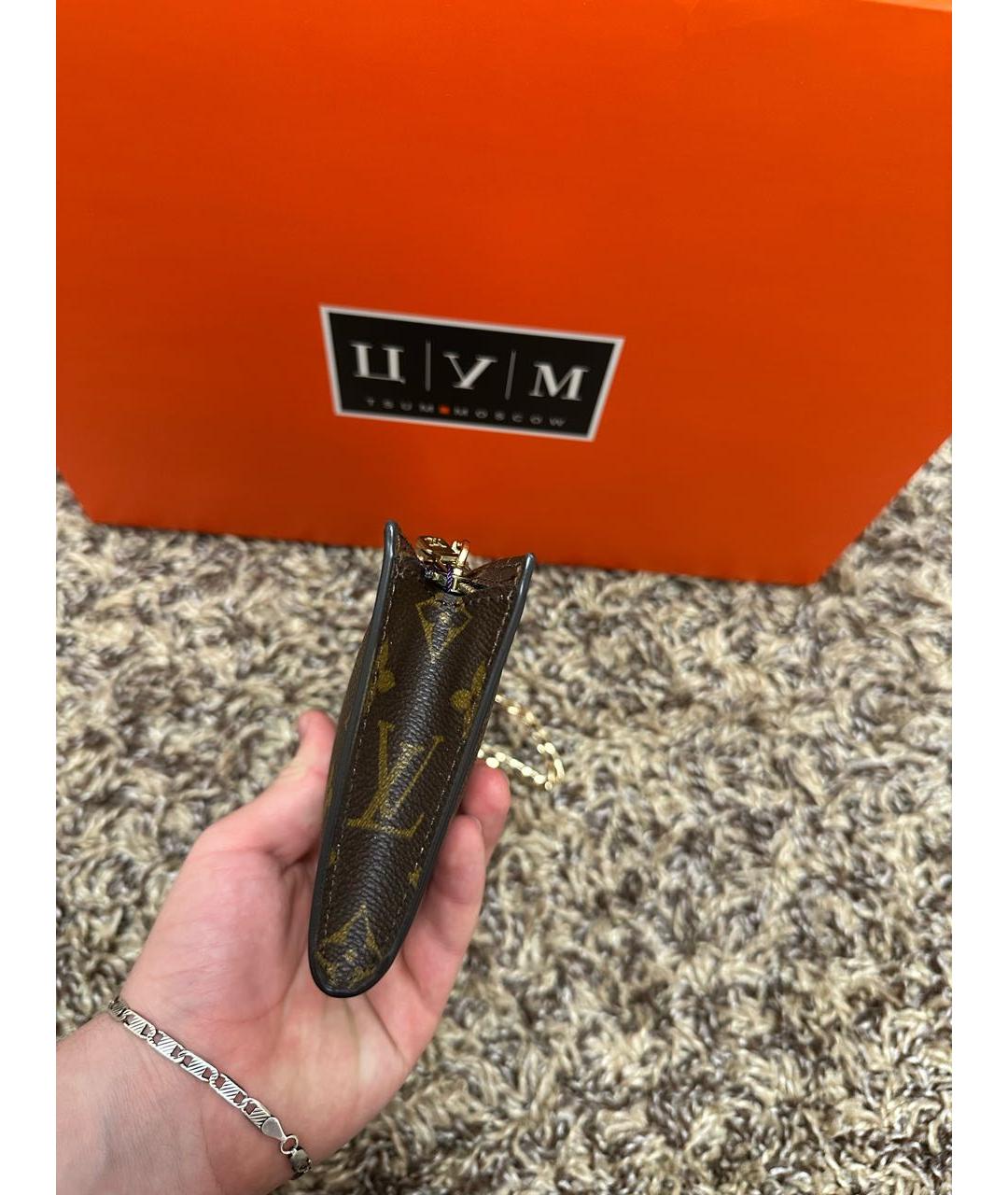 LOUIS VUITTON Коричневый кошелек, фото 5