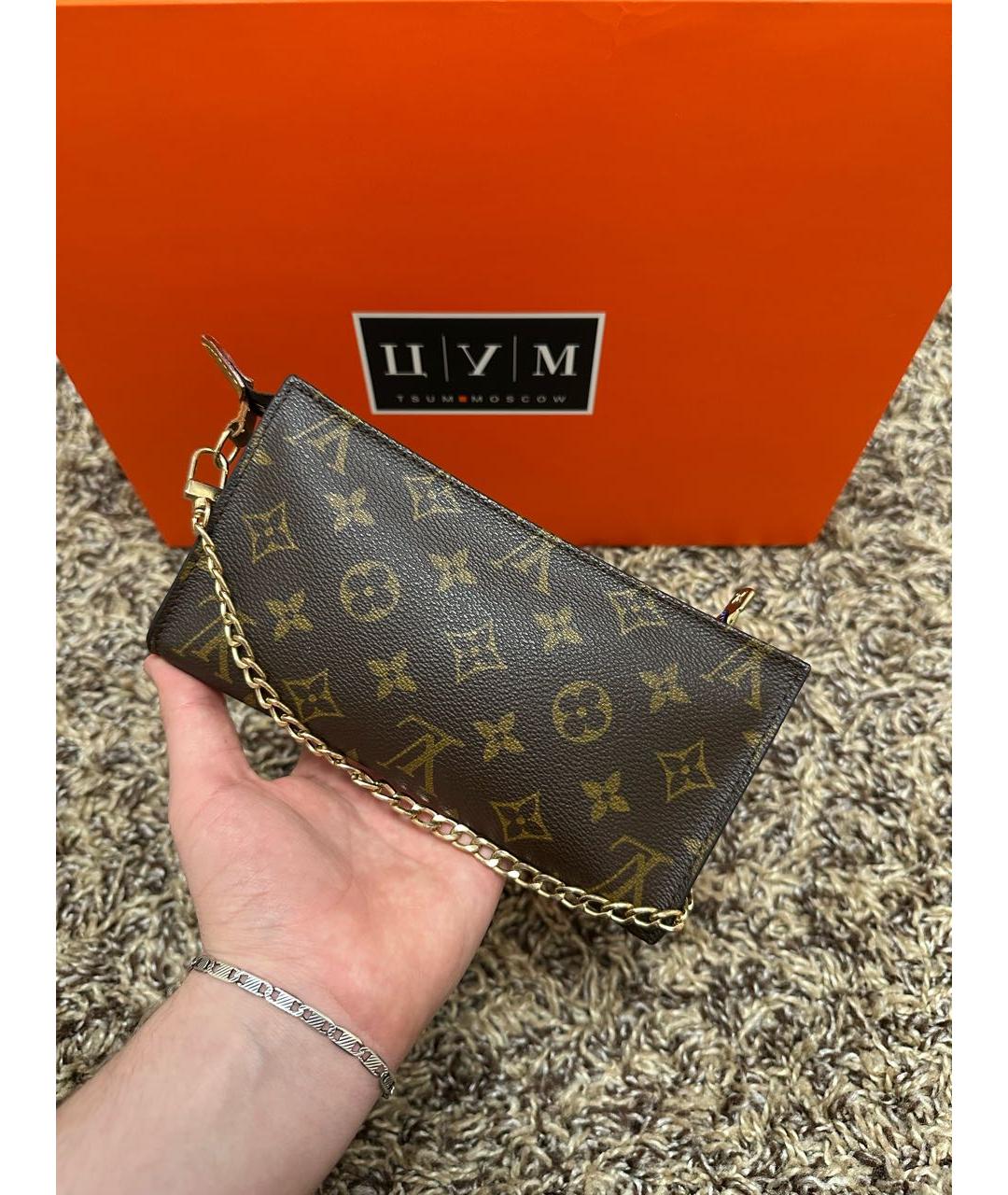 LOUIS VUITTON Коричневый кошелек, фото 6