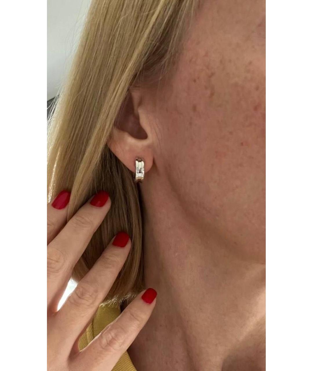 BVLGARI Серебряные серьги из белого золота, фото 5