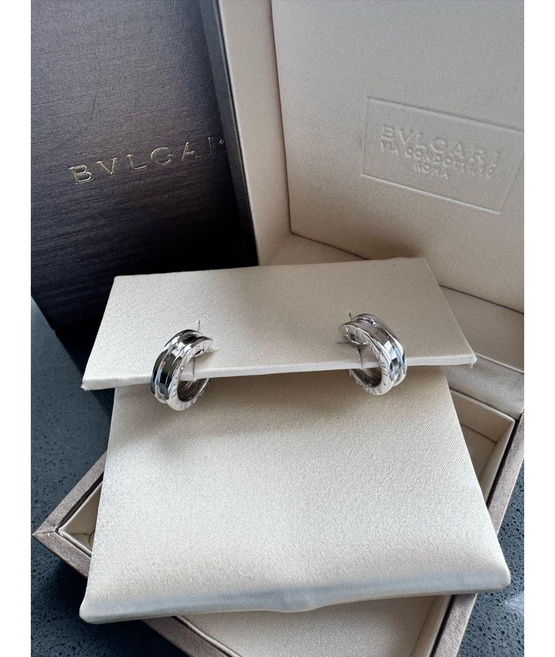 BVLGARI Серебряные серьги из белого золота, фото 8