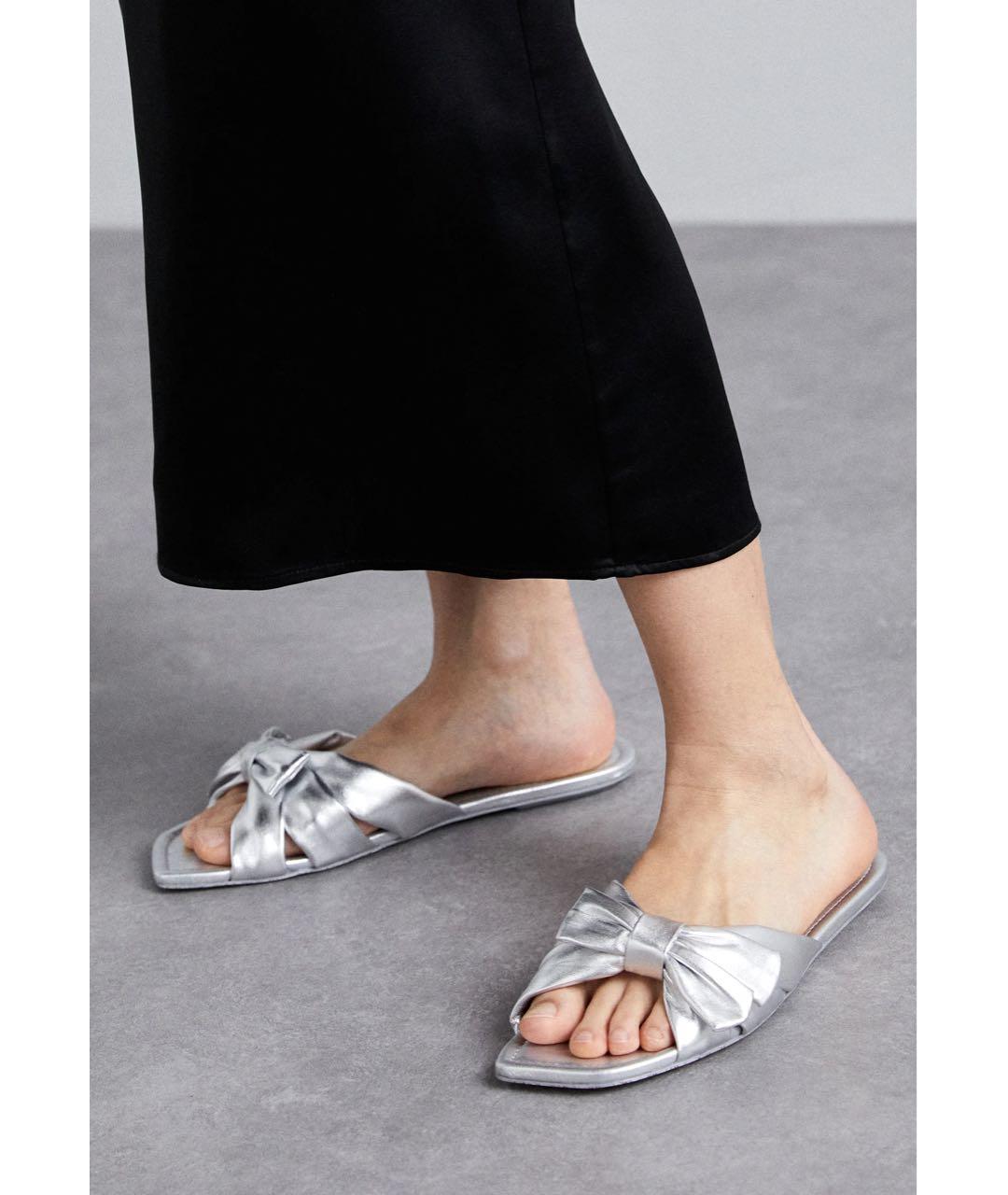 STUART WEITZMAN Фуксия кожаные шлепанцы, фото 7