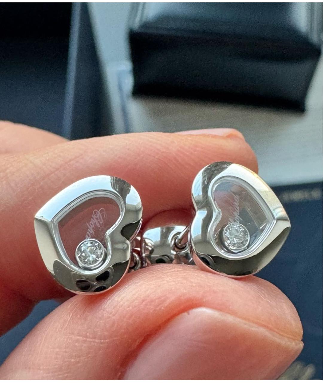 CHOPARD Серебряные серьги из белого золота, фото 3