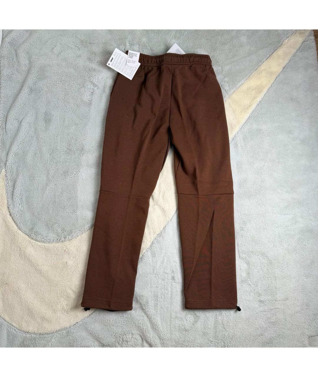 NIKE Коричневые хлопковые повседневные брюки, фото 3