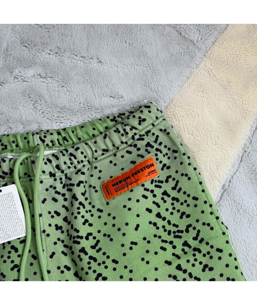HERON PRESTON Зеленые хлопковые шорты, фото 5