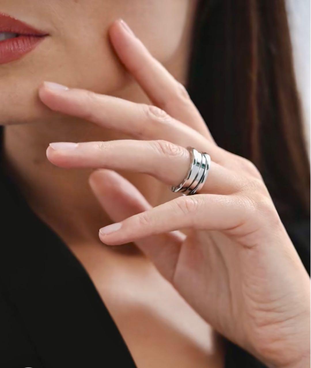 BVLGARI Серебряное кольцо из белого золота, фото 5