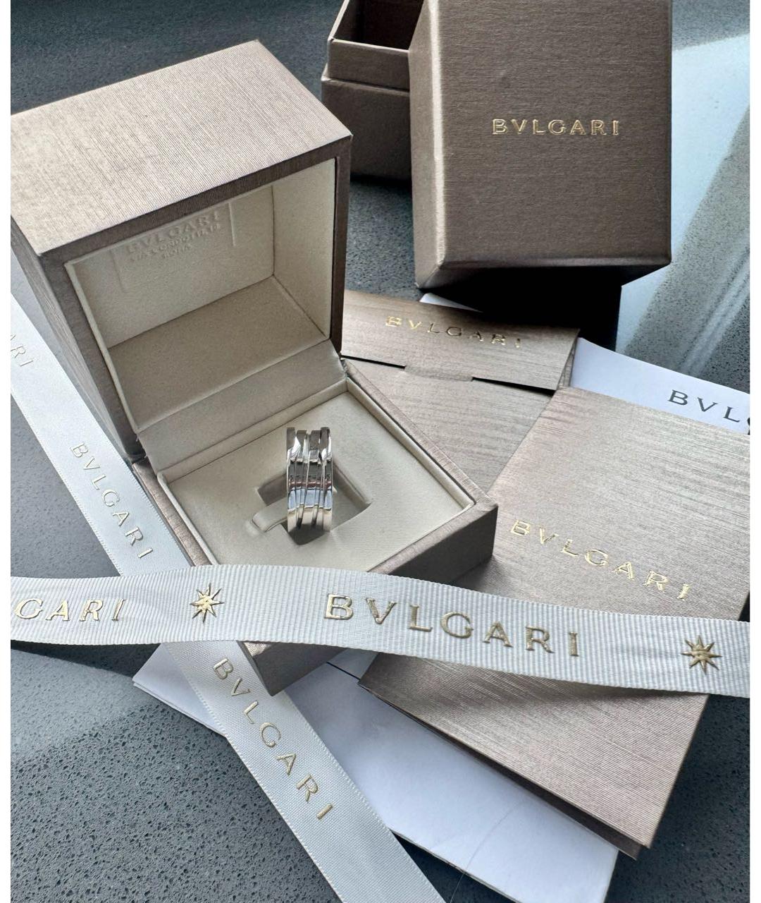 BVLGARI Серебряное кольцо из белого золота, фото 2